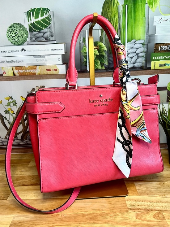kate spade Handbags - Kate Spade Medium Staci Satchel in Watermelon Gelato Crossbody
